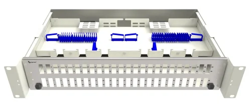 Fiberbox ODF LightMate® 19" 48xLC Quadplex 2HE obestyckad (192 fiber)