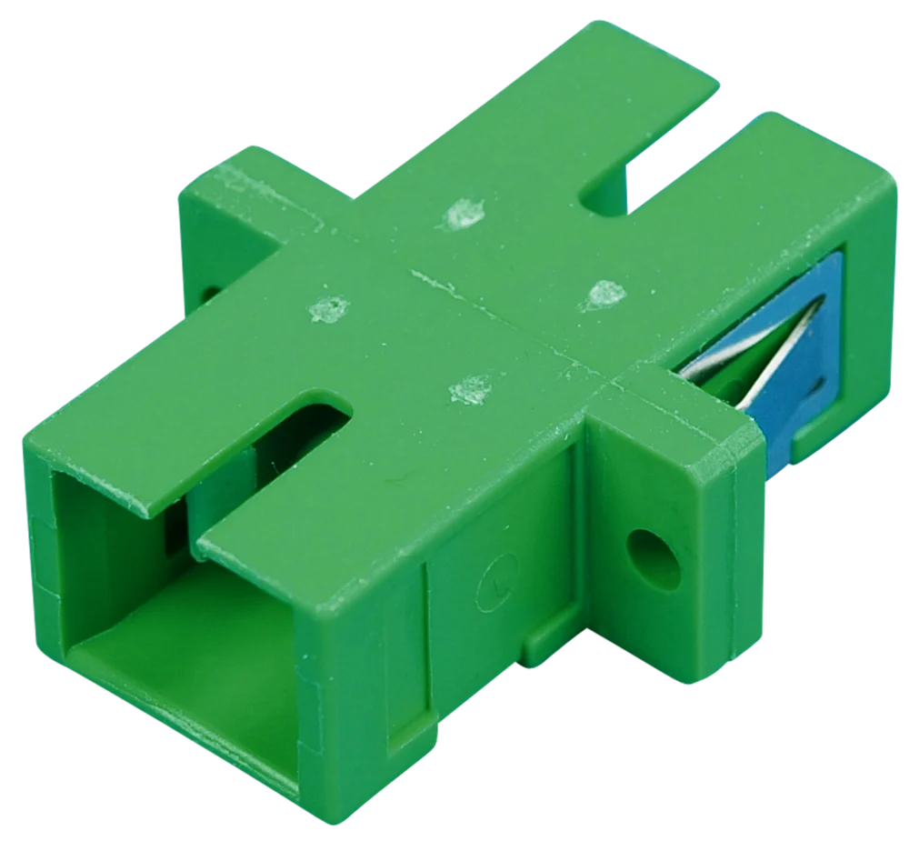Mellanstycke Hexatronic Simplex SC/APC, zirkonium, Grön, Singelmode