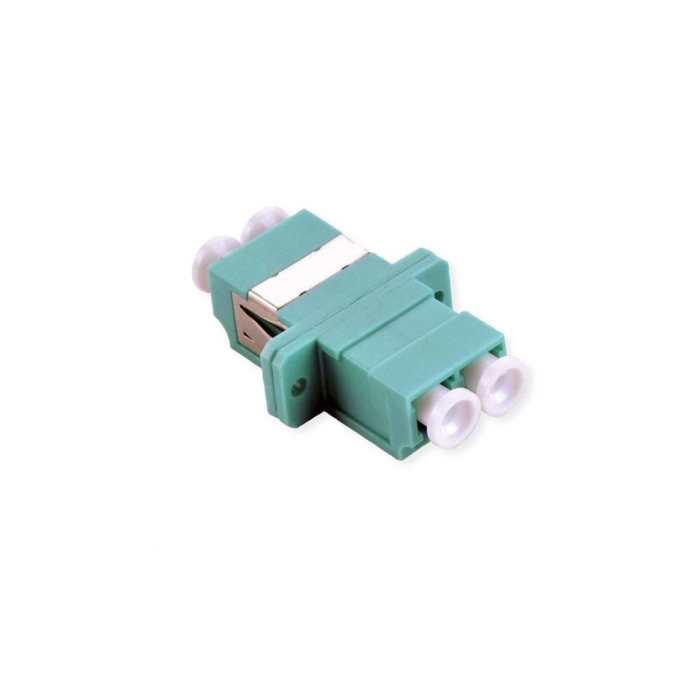 Mellanstycke Hexatronic Duplex LC/PC, fosforbrons, Aqua, OM3