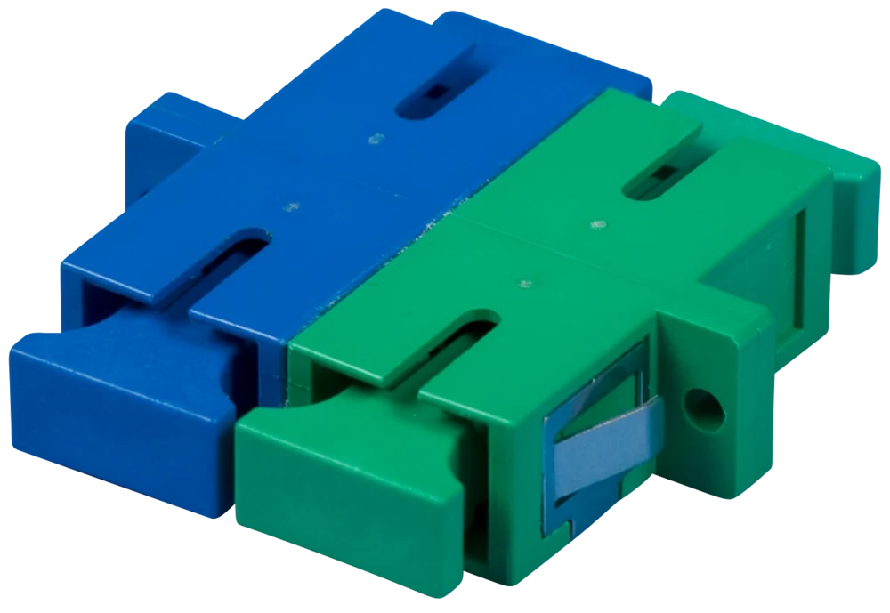 Mellanstycke Hexatronic Duplex SC/UPC+SC/APC, zirkonium, Singlemode