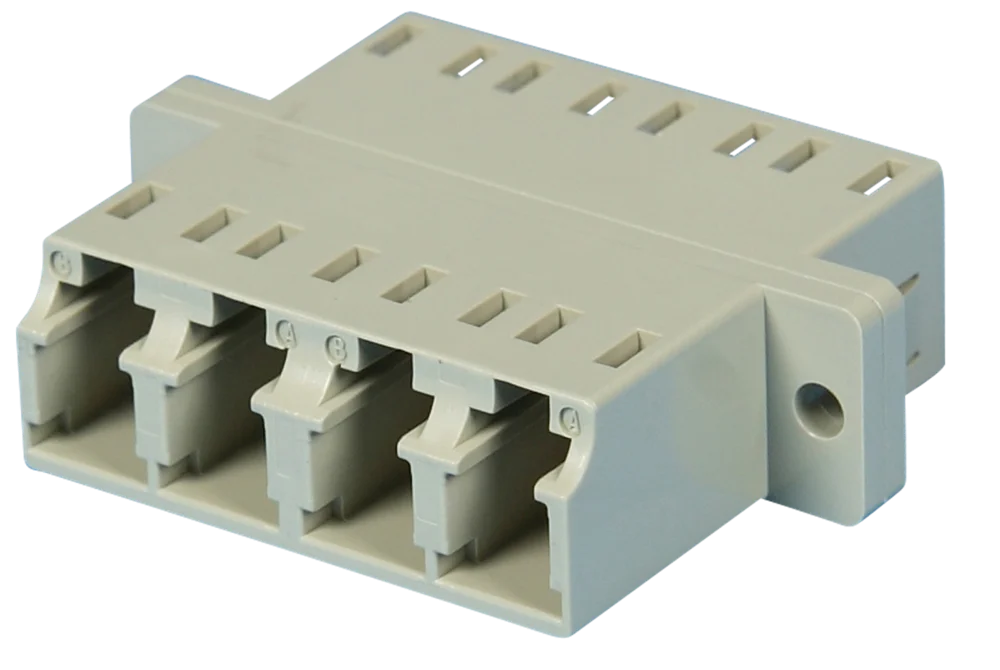 Mellanstycke Hexatronic Quadplex LC/PC, fosforbrons, Beige, Multimode
