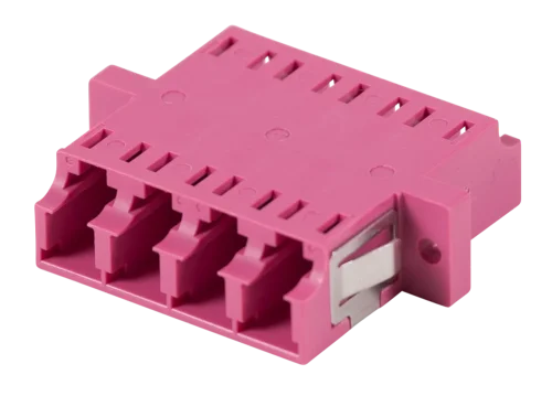 Mellanstycke Hexatronic Quadplex LC/PC, fosforbrons, Lila, OM4