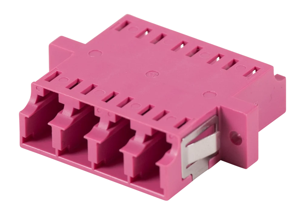 Mellanstycke Hexatronic Quadplex LC/PC, fosforbrons, Lila, OM4