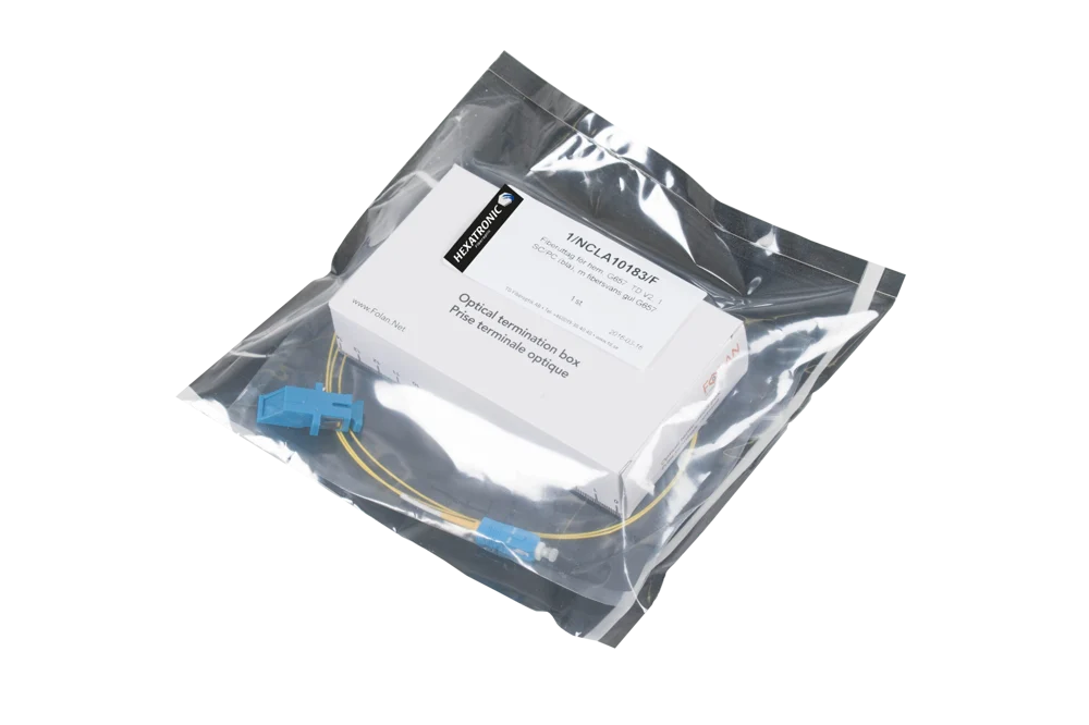 Fiberuttag för upp till 4 fiber, bestyckad, Hexatronic
