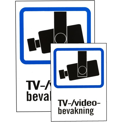 Övervakningsskylt A4 och A5 i hårdplast
