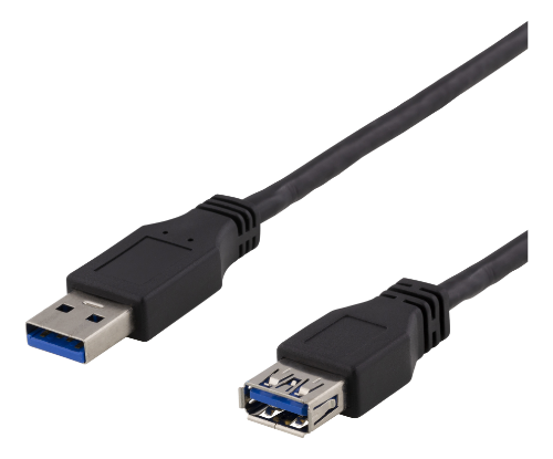 USB 3.1 Gen1 Förlängningskabel, USB-A hane till USB-A hona, 2m