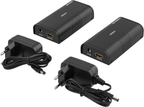 Ethernet HDMI-förlängare, 120 meter i 1080P med Cat6, svart
