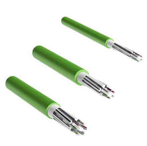 Fiberkabel GAHSQ 192F SM (24x8R) IN/UT G657A1 Ø 17,2mm Grön