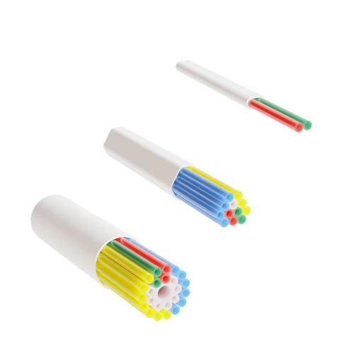 Blåsfibertub 5/3,5mm ID4 Vit STD Grade F2 (T1000m) HFFR