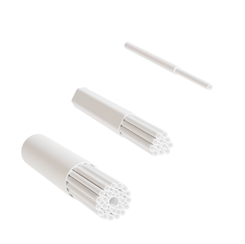 Blåsfibertub 5/3,5mm ID4 Vit High Grade F4 (T1000m) HFFR