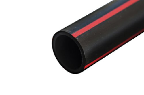 Optokabelskyddsrör 25/19mm Svart med Röd rand T500m