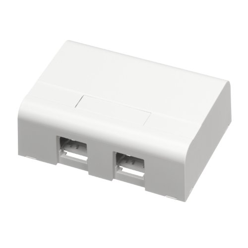 Montagebox för 2x Actassi S-One RJ45 Vit