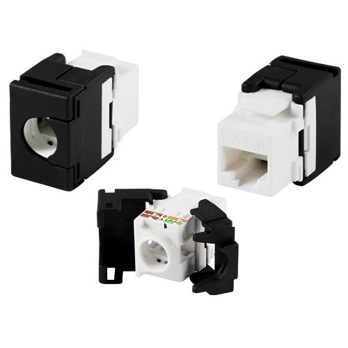 Modularjack CatMax Kat6 UTP Keystone 180° Toolless, Vit