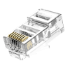 CatMax Easy-Connect modularplugg Kat6 UTP (100st/fp)