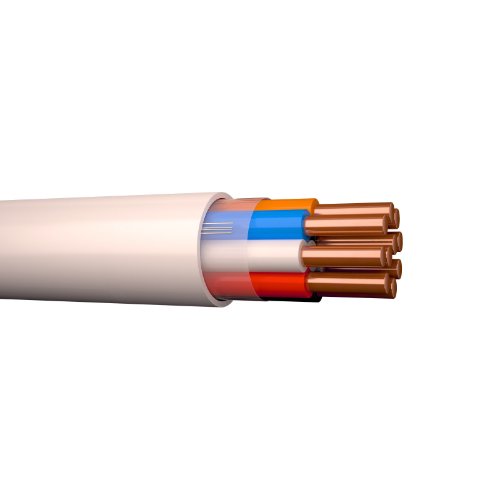 ELAQBY-S Pure 2x2x0,6mm² Skärmad partvinnad, Vit Halogenfri
