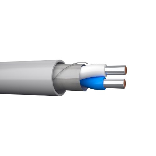 ELEQB Pure 2x0,8mm² parskärmad partvinnad, grå Halogenfri, T500m