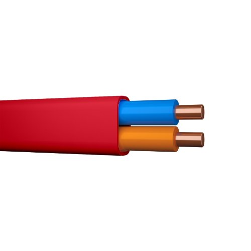 ELQRB Pure 2x1,0mm² 100V oskärmad, röd Halogenfri, B100m