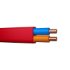 ELQRB Pure 2x1,0mm² 100V oskärmad, röd Halogenfri, B100m