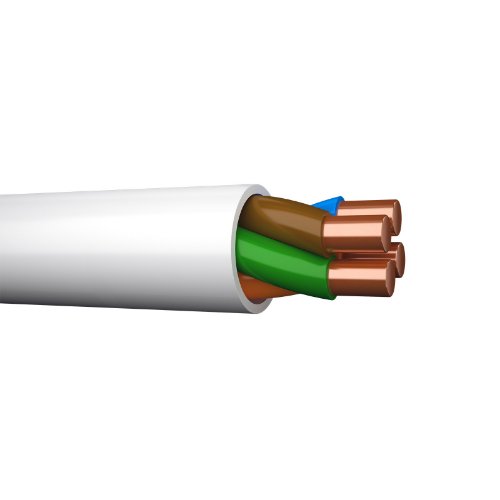 ELQRB Pure 4x1,0mm² 100V oskärmad, vit Halogenfri, T500m