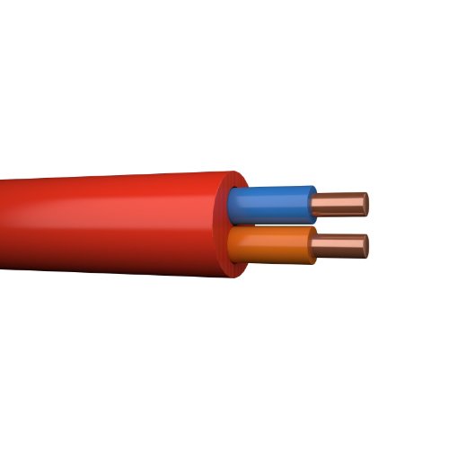 ELQYB Pure 2x1,0mm² 100V Partvinnad oskärmad, röd Halogenfri, B100m