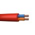 ELQYB Pure 2x1,0mm² 100V Partvinnad oskärmad, röd Halogenfri, B100m