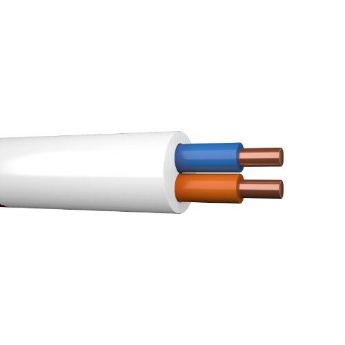 ELQYB Pure 2x1,0mm² 100V Partvinnad oskärmad, vit Halogenfri, B100m