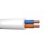 ELQYB Pure 2x1,0mm² 100V Partvinnad oskärmad, vit Halogenfri