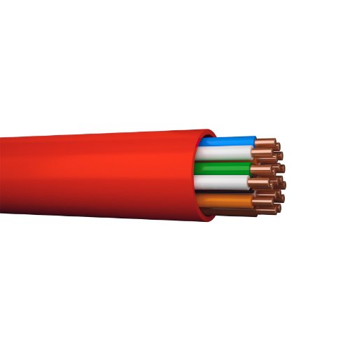 ELQYB Pure 10x2x1,0mm² 100V Partvinnad oskärmad, röd Halogenfri, T500m