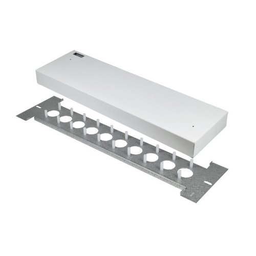 Fatum 19" plinthållare med lock för 10 plintar inkl montagebultar