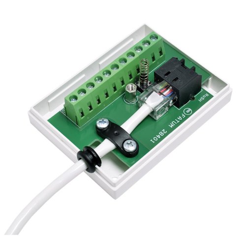 Kopplingsbox Mini RJ 45 kontakt till 8 skruvplintar sab. kontakt