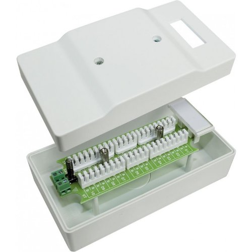 Fatum Larmbox plast, 10 par inkl. plint och sab. kontakt, slits/slits