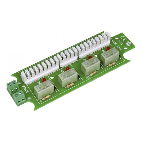 Fatum Reläplint, 24 VDC, 4 relä, 0,4-0,63mm, slits