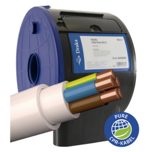 EXQ-Pure 5G2,5mm² 300/500V In/Ut Dca Ø 11,4mm (Buddy 50m) Vit LSZH