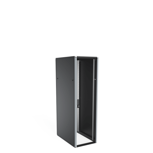 Golvskåp 19" F3 6620-S (B600xD600xH2000) 42HE, glasdörr, Svart