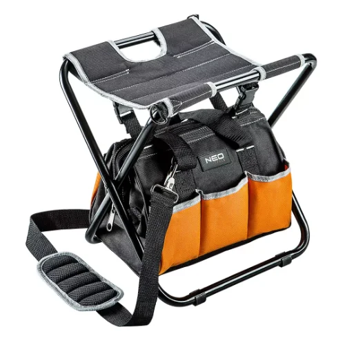 Verktygsväska NEO TOOLS med sittpall, axelrem