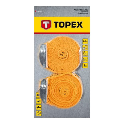 Spännband TOPEX 2,5m Orange (2st/fp)