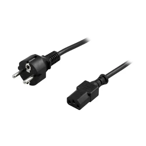 Apparatkabel rak CEE 7/7 till rak IEC 60320 C13, svart