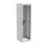 Golvskåp 19" F1 6618-G (B600xD600xH1800) 38HE, glasdörr, Grå