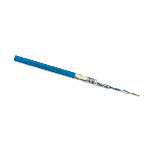 Datakabel Corning Kat6A F/FTP inomhus Dca, Ø7,3mm (T500m) Blå LSZH